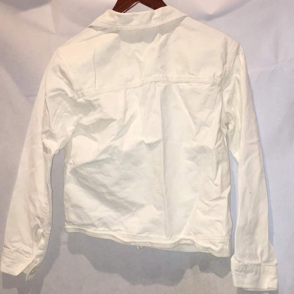 Vans White Denim Jacket | Size XS